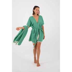 Müslin Kimono ve Müslin Peştemal Set - Rodos