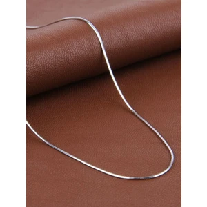 925 Ayar Gümüş Yılan Model Yuvarlak Zincir Kolye 1,5 mm