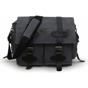 Old Cotton Cargo 7156 Baltimore Suya Dayanıklı Gri Omuz Laptop Okul Seyahat Outdoor Çanta