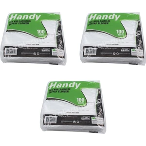 Hdpe İş Temizlik Tek Kullanımlık Şeffaf Eldiven / Büyük Boy / 100 Adetlik 3 Paket - Koli