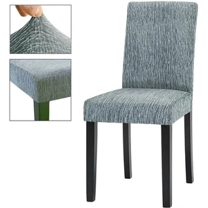 Jakarli Sandalye Örtüsü Çubuk Desen Yüksek Esnekli Sandalye Kılıfı( 6 Adet)