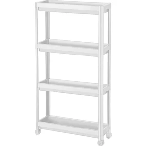 Sev Plastik 4 Katlı Tekerlekli Diktördgen Organizetör Raf Beyaz