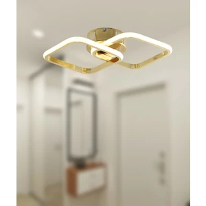 TT Aydınlatma TT405-2-FSR Tt Aydınlatma Fransız Sarı Kaplama 2 Li Kare LED Avize