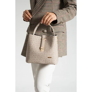 Just Polo Baskı Desenli Su Geçirmez 3 Gözlü Kadın Omuz Çantası 22X20CM