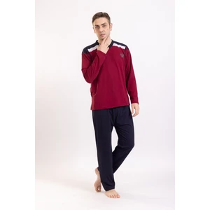 Erkek 980 Uzun Kol Süprem Pijama Takımı BORDO
