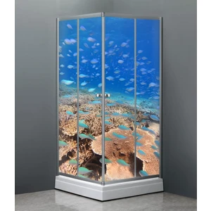 Özbey Reklam Banyo Duşakabin Kaplama Folyo Sticker ORD-163( Ölçüsü 160X170 4 Parça Halinde 40X170 )