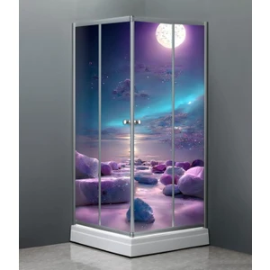 Özbey Reklam Banyo Duşakabin Kaplama Folyo Sticker ORD-156( Ölçüsü 160X170 4 Parça Halinde 40X170 )