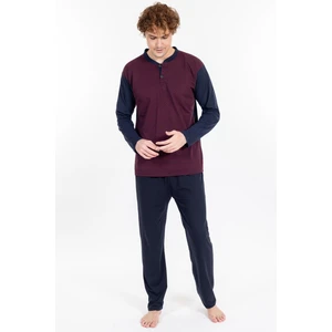 Erkek 1004 Jakarlı Süprem Pijama Takımı Bordo