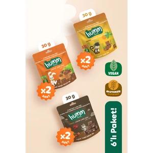 Organik Glutensiz Vegan Kek Atıştırmalık Paketi - 6 Adet (3 Çeşit)