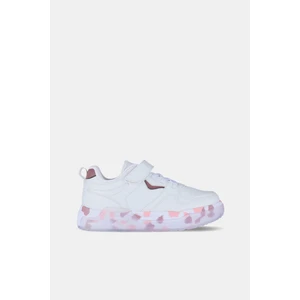Monaco Hafif Kız Okul Öncesi Beyaz/pudra Sneaker