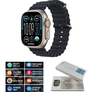 Watch 10 Ultra Series HK10 Ultra 3 Amoled Ekran Galeri/chatgpt 2 GB Depolama Akıllı Smart Saat