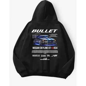 Hızlı ve Öfkeli Bullet Kapişonlu Unisex Siyah Sweatshirt