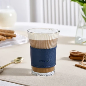 Leather Cool Touch Latte Bardağı 210 ml Lacivert