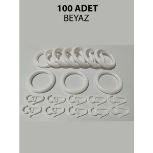 Rustik Perde Halkası ve Klips 100 Adet