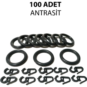 Rustik Perde Halkası ve Klips 100 Adet