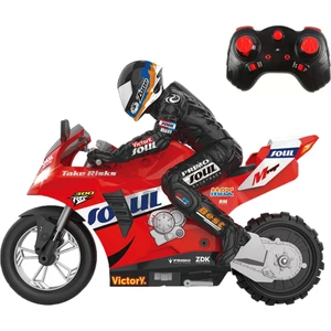 1:16 Rc Motosiklet 2.4ghz Uzaktan Kumandalı Akrobat Dublör Kendi Kendini Dengeleyen Kırmızı