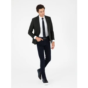 Erkek Koyu Lacivert Slim Fit Pamuk Karışımlı Jean Pantolon 50290507-VR100