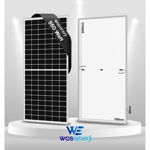 Wos Enerji Güneş Paneli Half Cut 550W Watt Monokristal Perc 144 Hücreli Solar Panel