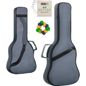 CS-24 Concert Ukulele Çantası Gigbag Soft Case Kılıf (10 Pena ve Takım Tel Hediye)