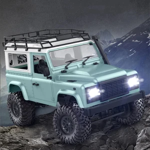 Land Rover Defender Lisanslı MN-D90 1:12 4WD Off-Road Rc 2.4ghz Uzaktan Kumandalı Araba Rock Crawler Yeşil