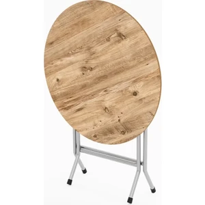 Katlanır Masa Yuvarlak Kırma Mutfak Masası 70 Çam 1459