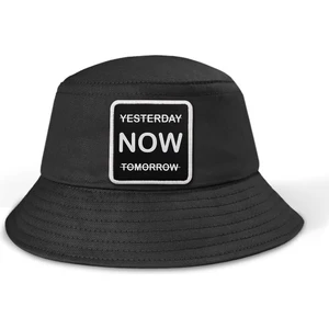 V1 Bucket Yesterday Now Tomorrow - 1sb Kod Logolu Unisex Bucket Siyah Şapka