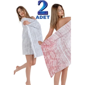 Zeynep Tekstil Marine 2 Adet 75X150 cm Plaj Havlusu Peştemal Havlu