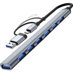7 Port USB 3.0 Hub 7in1 USB 3.0 Hub Çoklayıcı Pc Bilgisayar Uyumlu Veri Aktarımı Mouse Klavye Bağlan