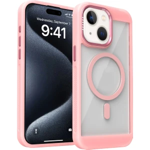iPhone 15 Plus ve 14 Plus Uyumlu Magsafe Destekli Kamera Koruma Çerçeveli Darbe Emici Premium Kılıf