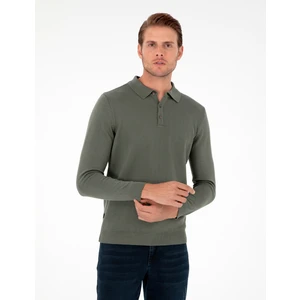 Pierre Cardin Erkek Duman Slim Fit Düğmeli Polo Yaka Triko Kazak 50300506-VR210