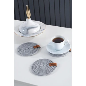 3 Adet Bardak Altlığı | Hasır Jüt Fincan, Kupa, Mum Altlığı Dekoratif Supla