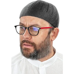 İhvan Online Orlon Örme Kışlık Yün Bere Takke Sade Füme