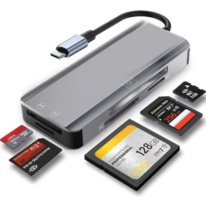 MT89 5in1 USB 3.1 Type-C Otg Cf Kart Okuyucu Mac iPhone 15 16 ile Uyumlu Metal Kasa