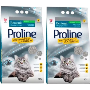Pro Line Proline Aktif Karbonlu Bentonit Kedi Kumu 10 lt x 2 Adet