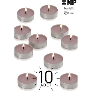 10 Adet | Tarçın Kokulu Tealight Mum | 4 Saat Yanar | Dekoratif Mumluk Mumu