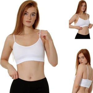 Kadın Ince Askılı Pedli Sporcu Büstiyer Rahat Kullanım Sütyeni