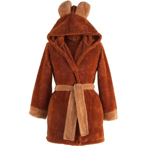 Fleece | Kapşonlu Wellsoft Peluş Sabahlık | Robdeşambr |  Bornoz