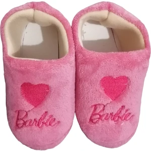 Barbie Kız Çocuk Panduf Kaydırmaz Taban Anaokulu Kreş Ev Ayakkabısı