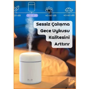 Ultrasonik Hava Nemlendirici  + 2 Flitreli Hediyeli + 1 Koku Hediyeli Gece Lambası,koku Dağıtıcı