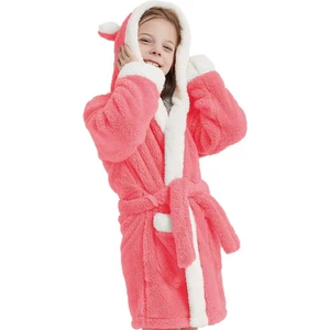Bunny Kapşonlu Unisex Wellsoft Çocuk Peluş Sabahlık | Bornoz
