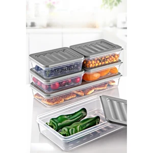 Nandy Home 6'lı Set Freshbox Mikrodalga ve Difrize Uygun Saklama Kabı Set 4