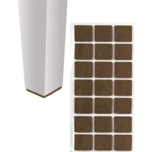 Kare Koyu Kahve 30x30 mm 2 Paket Yapışkanlı Sandalye Koltuk Mobilya Ayak Keçesi Zemin Koruyucu Keçe