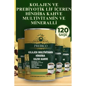 Prebiyotik Kolajenli Detoks VitaminliC,e,b7,d3 ve Mineralli Hindiba Kahvesi 30'lu 4 Kutu