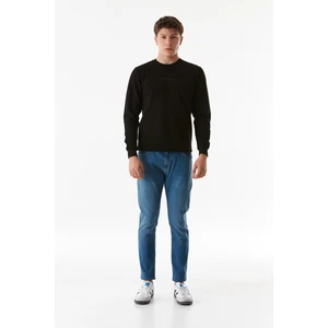 Fermuarlı Straight Jean Pantolon