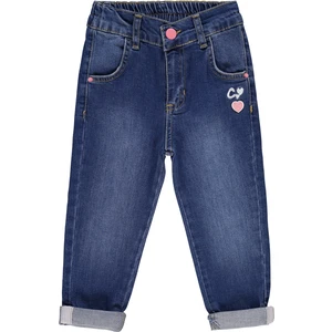 Civil Girls Kız Çocuk Pantolon 2-5 Yaş Normal Kalıp Mavi Pamuklu Rahat Kullanım