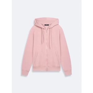 Kadın  Kapüşonlu Fermuarlı Lila Sweatshırt