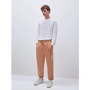 Sloganlı Jogger Camel Eşofman