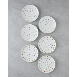 English Home Lilyum Porselen 6'lı Pasta Seti 21 cm Renkli