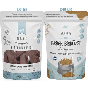 OG natural Organik Keçiboynuzlu Bebek Bisküvisi ve Keçiboynuzlu Bebek Bisküvi tozu seti