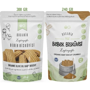 OG natural Organik Bebek Bisküvisi ve Bisküvi Tozu seti +6 Ay